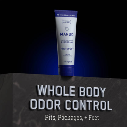 Mando invisible cream application for underarm and body odor control
