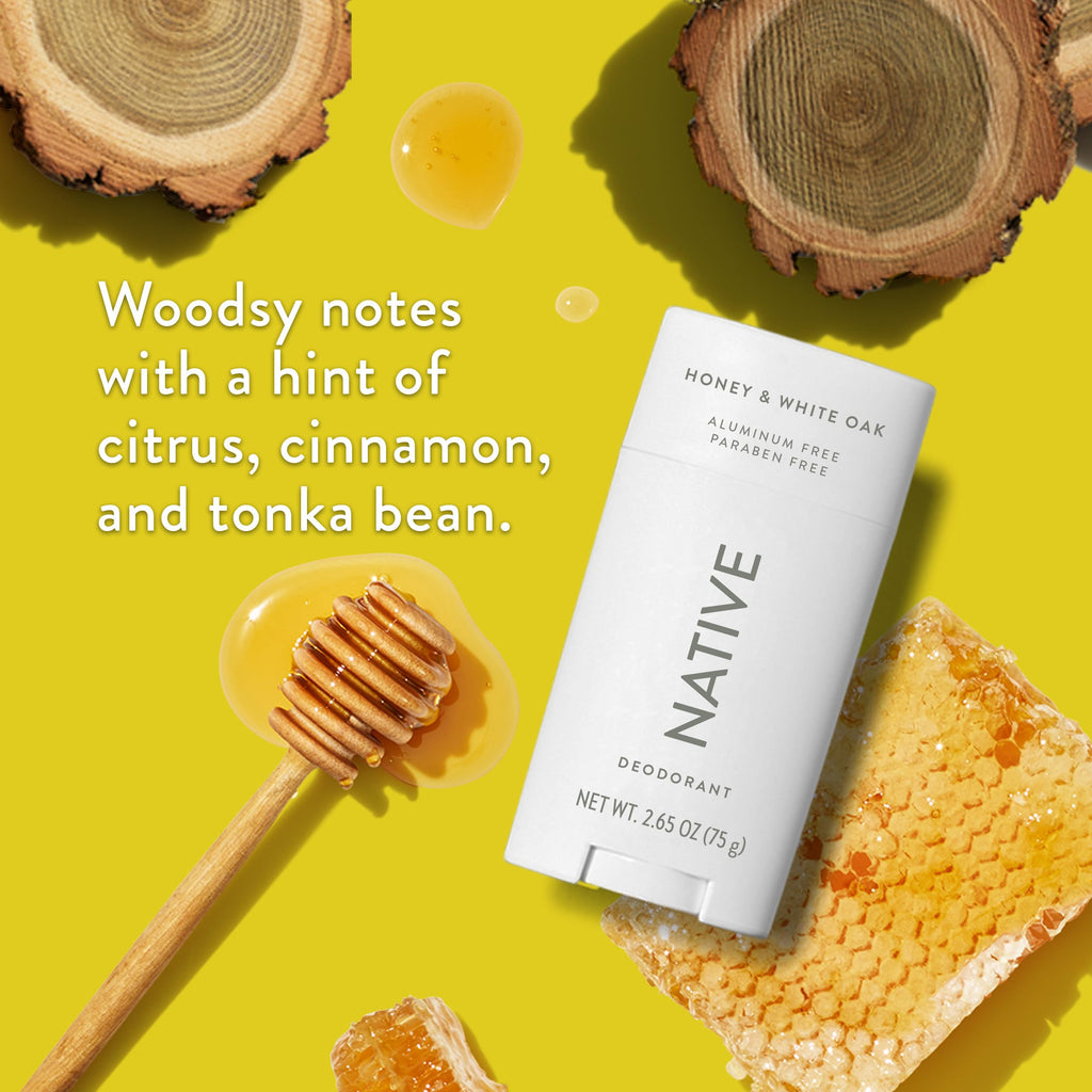 Native natural deodorant ingredients label and details