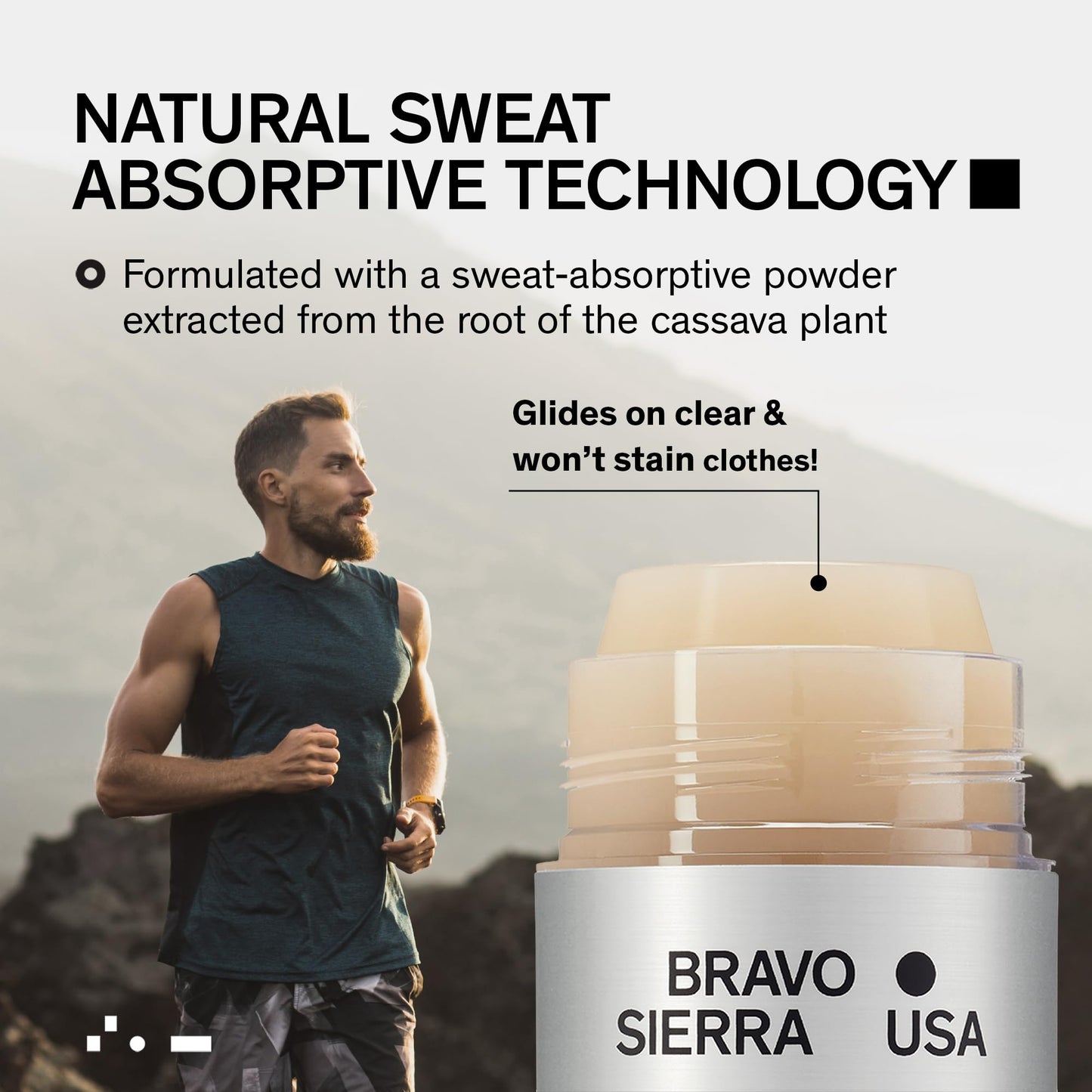 Bravo Sierra deodorant 3.2 ounce containers