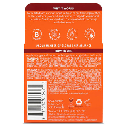 Cantu shea butter edge stay gel smoothing cream container close up