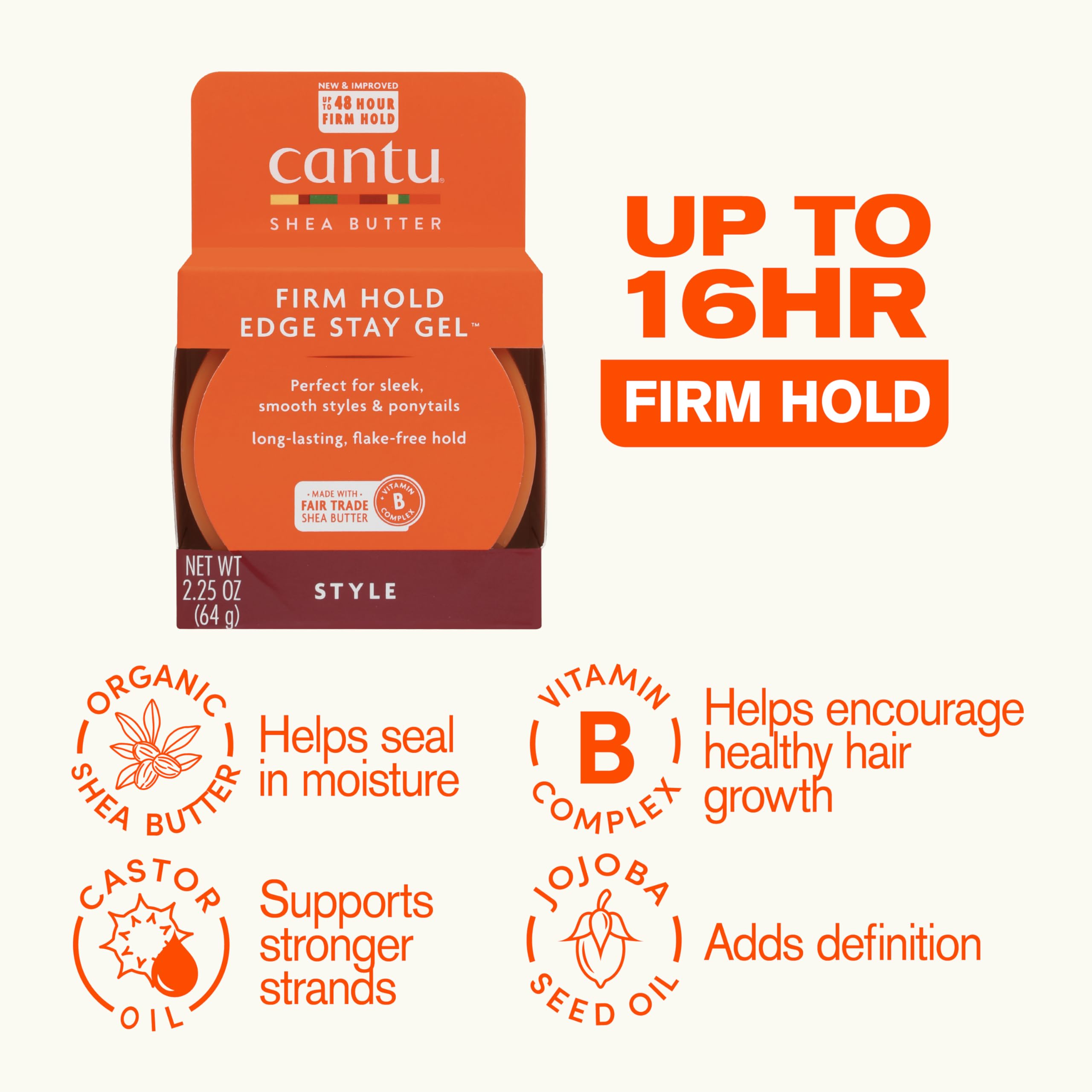 Authentic Cantu extra hold edge control cream imported from USA