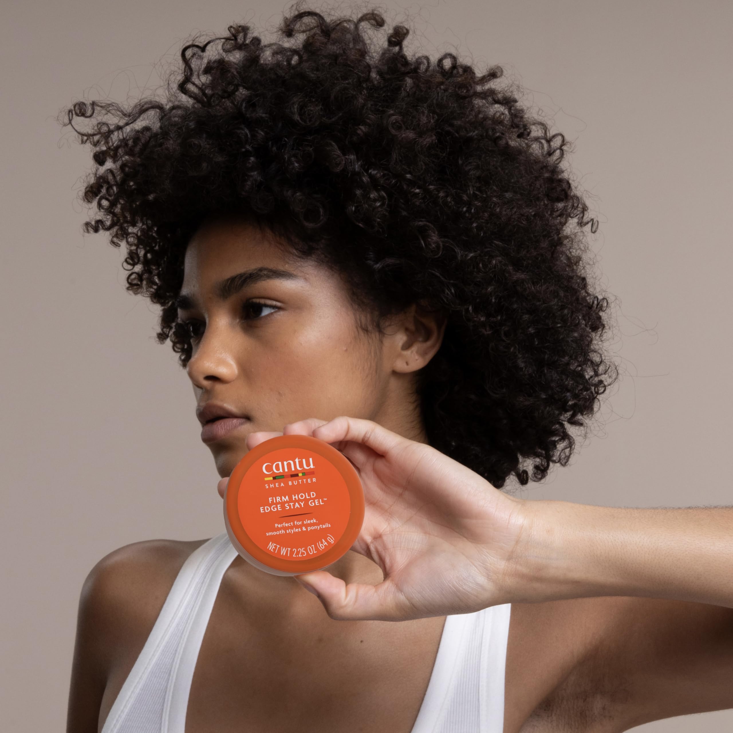 Cantu hair styling gel with pure shea butter for frizz control