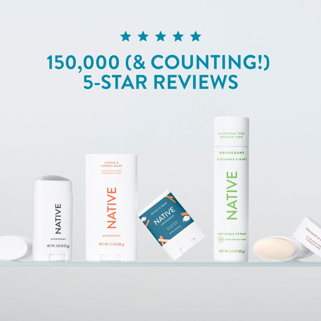 Native deodorant cap off revealing product top