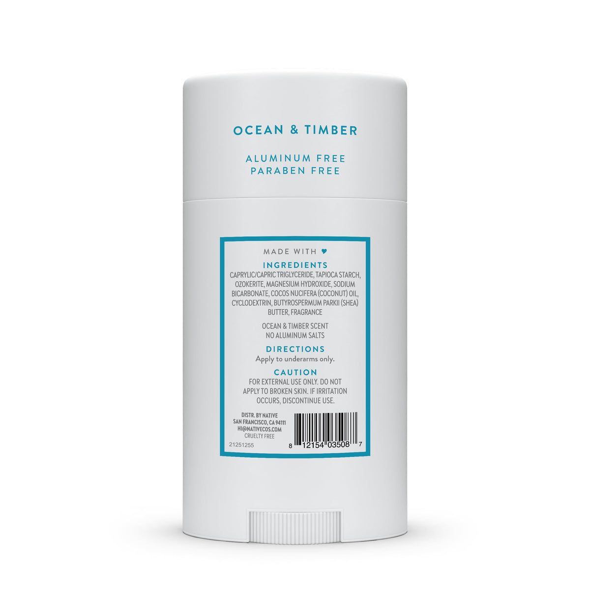 Native authentic USA imported deodorant lifestyle shot