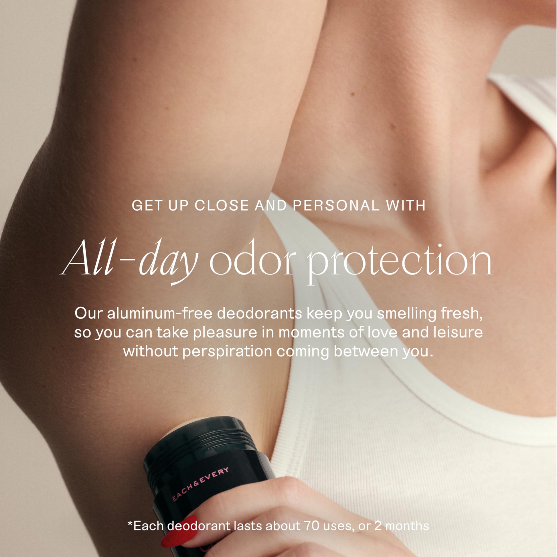 Each and Every natural deodorant pack of two