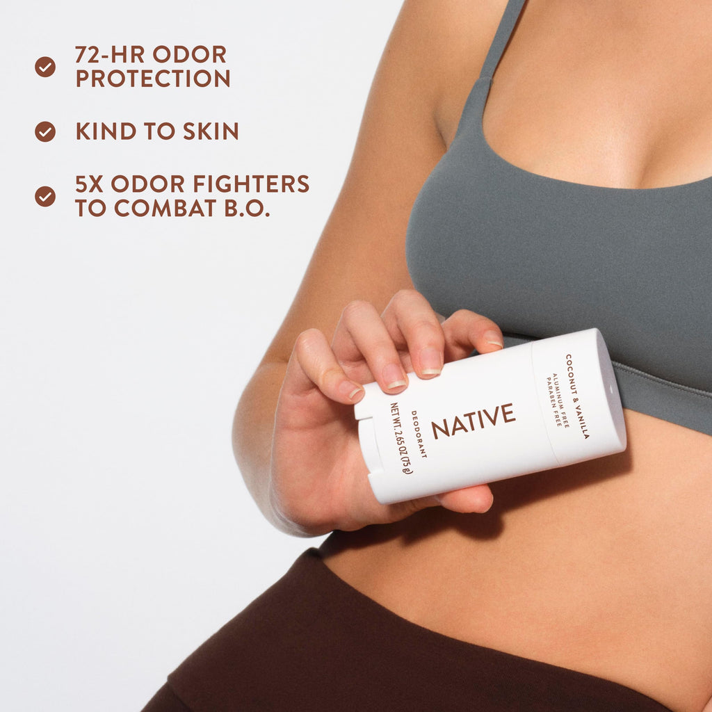 Native deodorant lifestyle and freshness concept