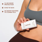 Native deodorant lifestyle and freshness concept