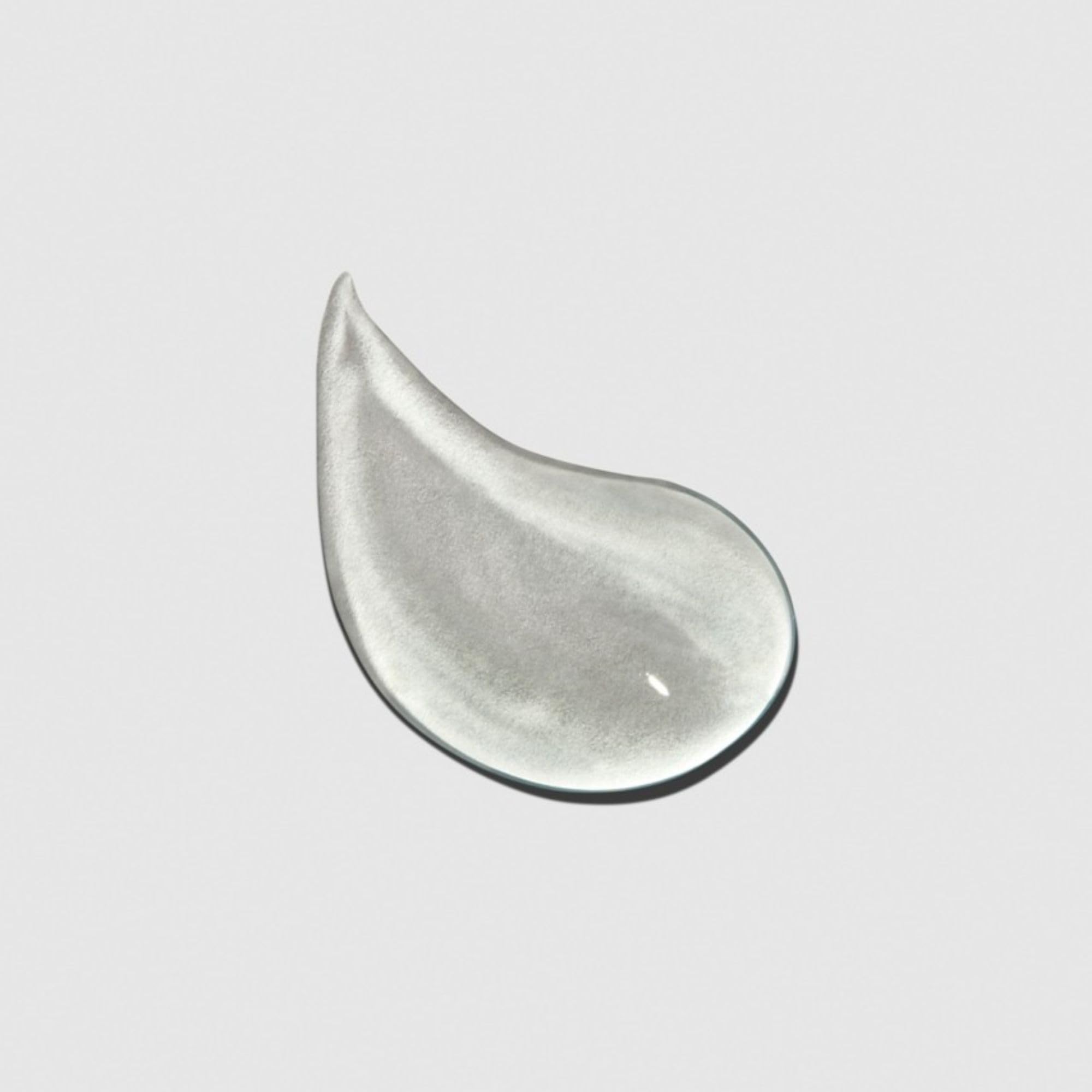 Flake free high shine hair gel texture sample squeezed from the tube