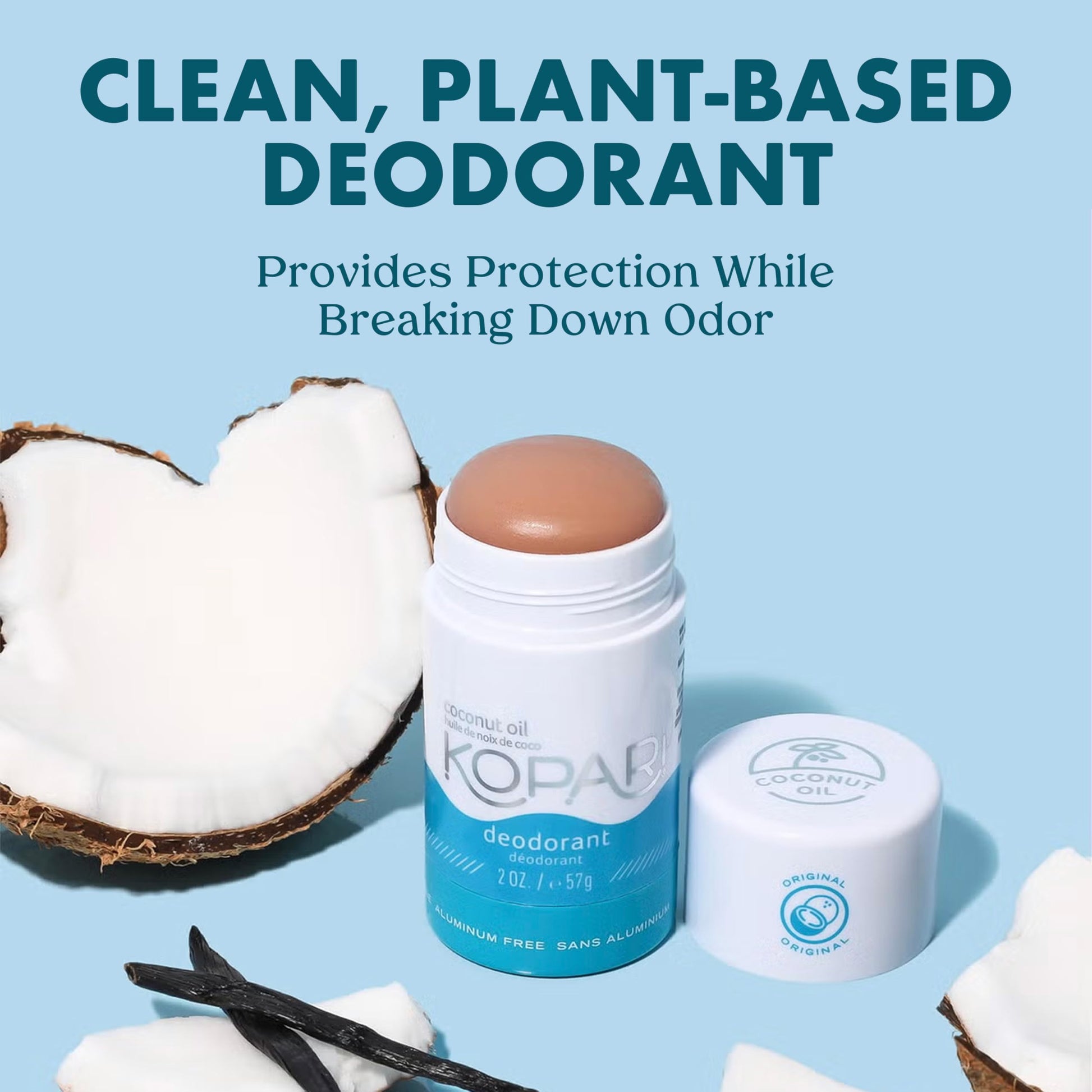 Kopari natural plant based non toxic deodorant stick original scent