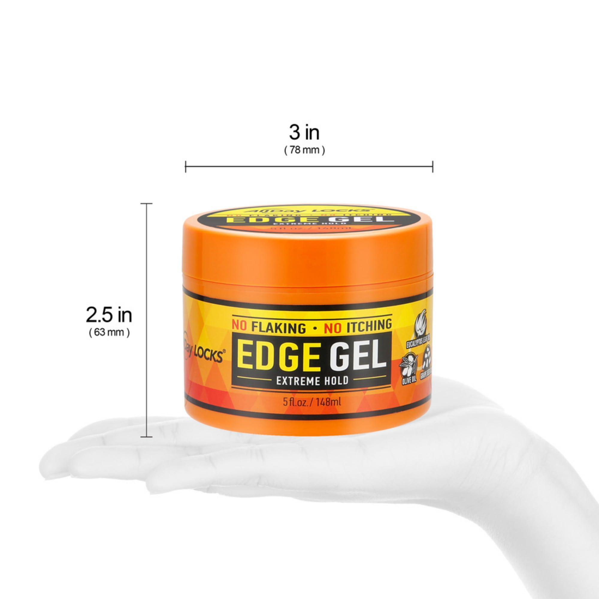 Texture view of the non greasy clear hair styling gel for frizz control.