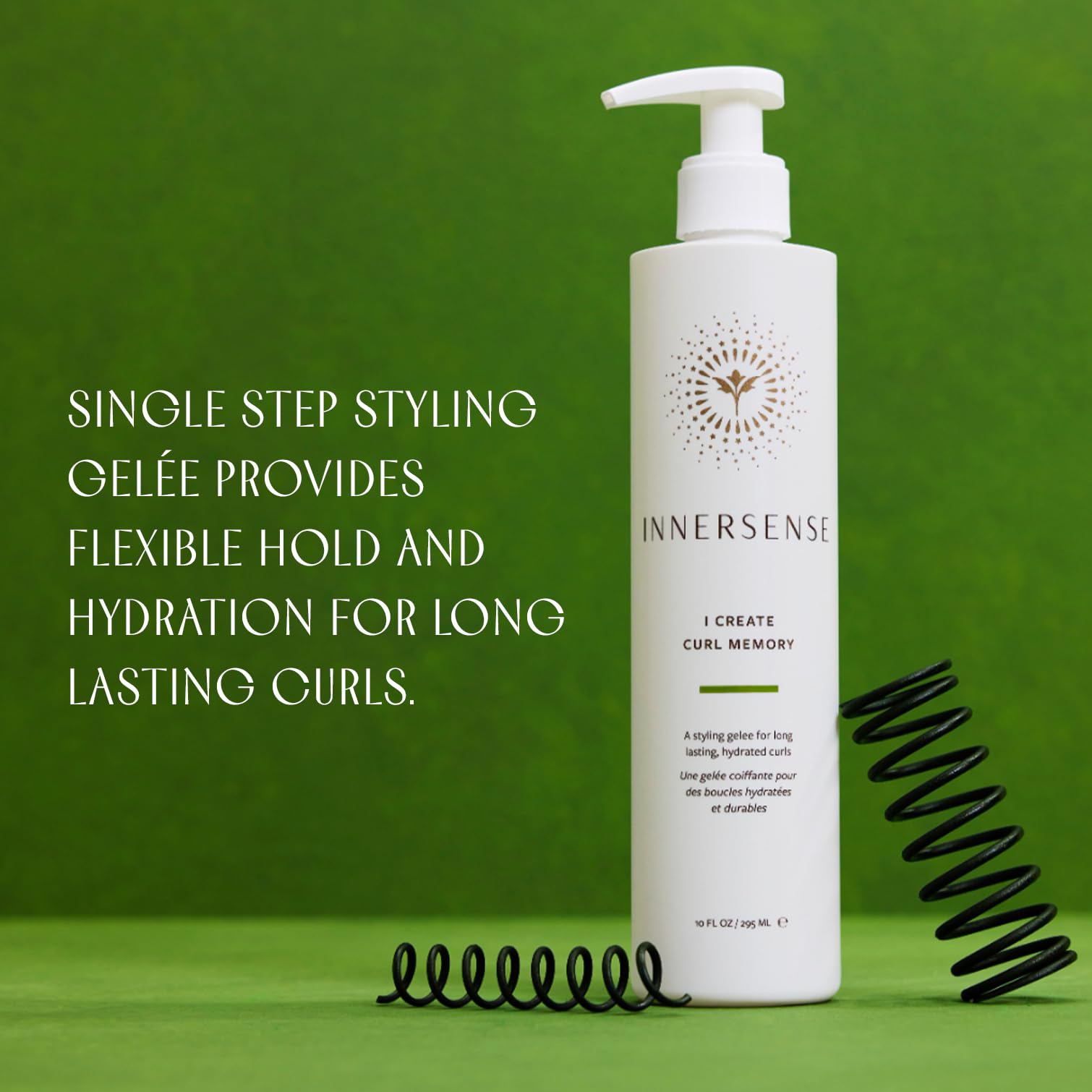 Innersense curly hair styling gelee 295ml bottle showing product label details