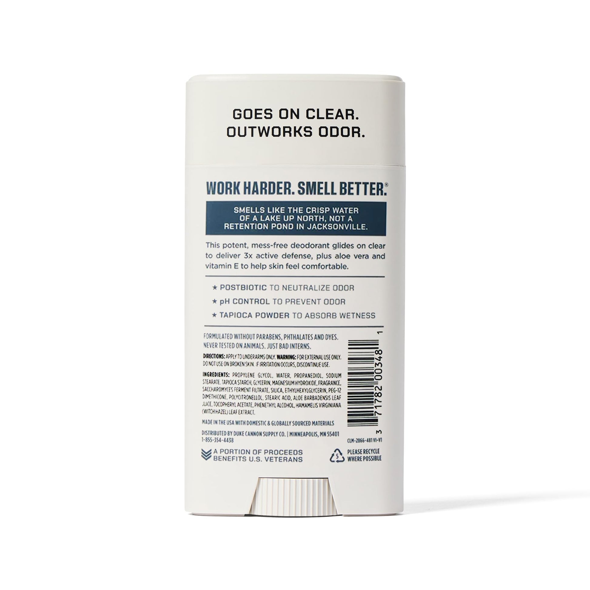 Duke Cannon deodorant clear glide application