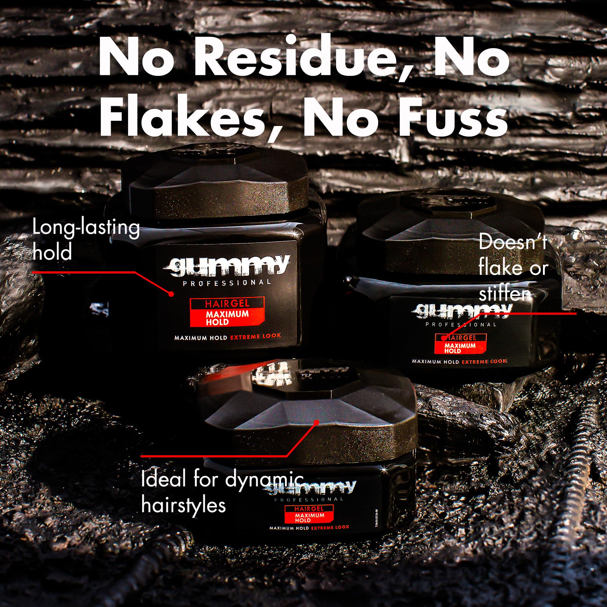 Gummy Professional extreme look gel jar lid showing professional branding