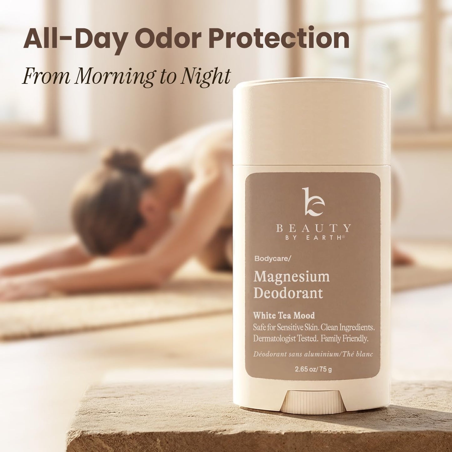 Beauty by Earth natural aluminum free deodorant label details