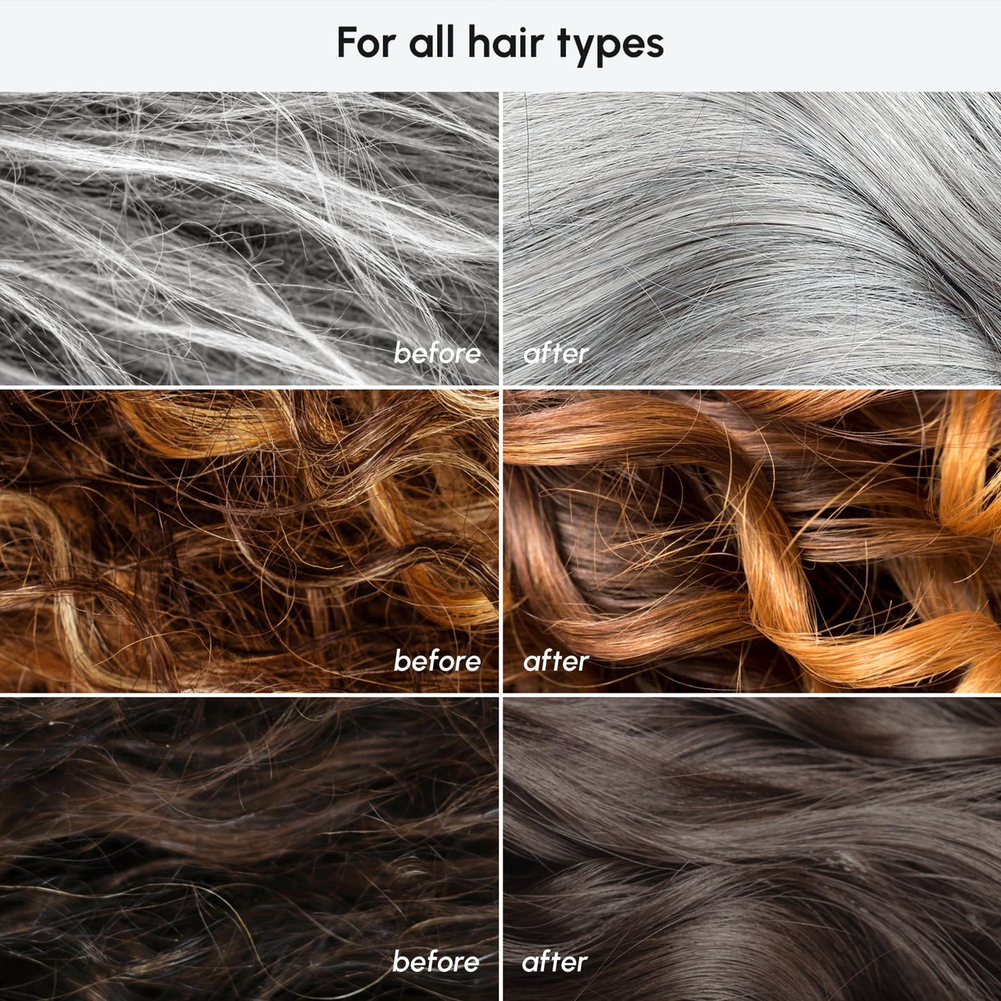 Before and after application effect of MAREE biotin infused serum on curly hair