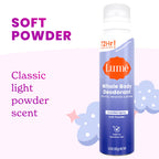 Lume whole body deodorant spray angled lifestyle display