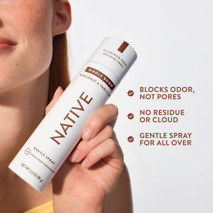 Native deodorant spray for men and women packaging
