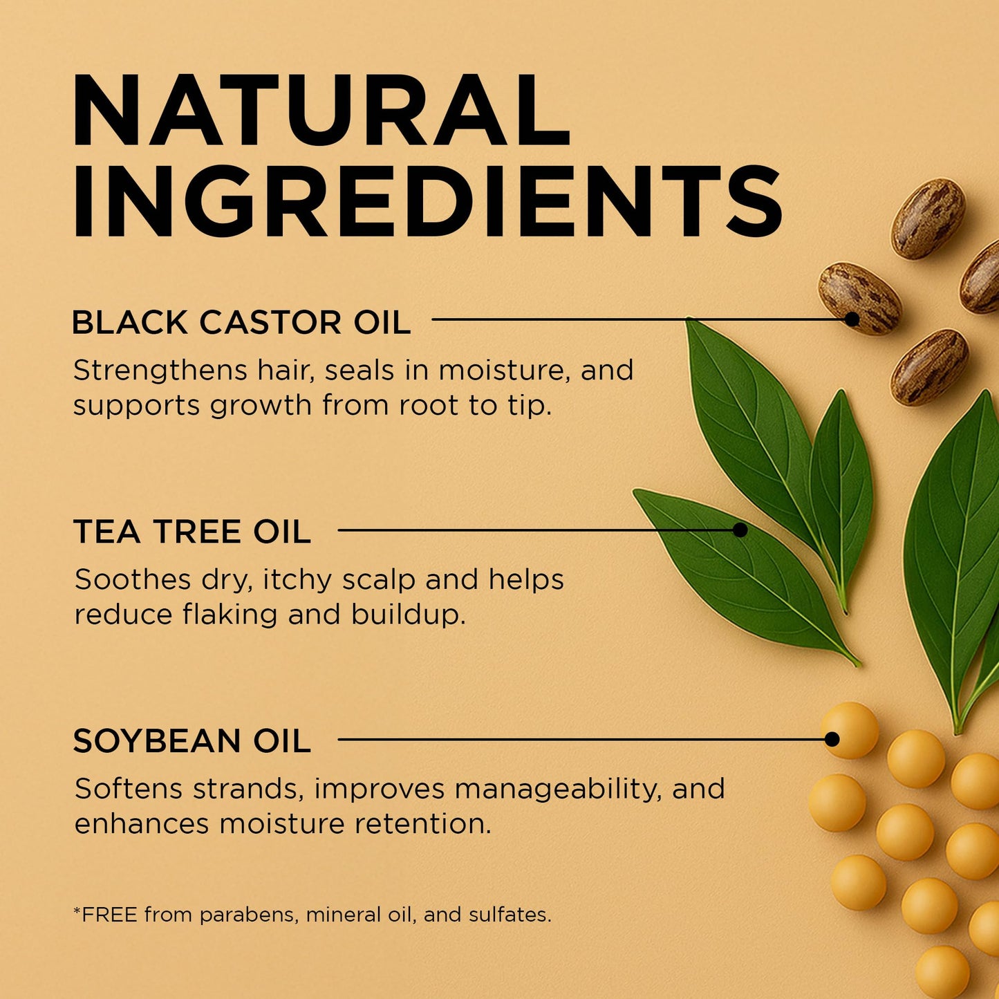 Six ounce bottle of black castor miracle sealing oil for protective hairstyles