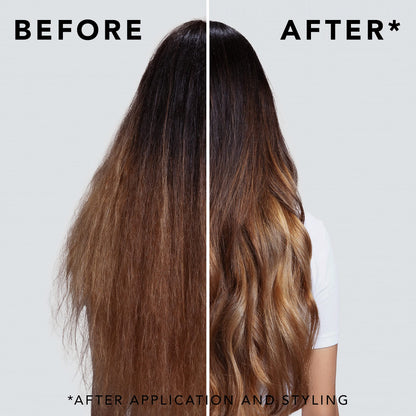 Sebastian Professional weightless hair oil treatment formula being applied for frizz control