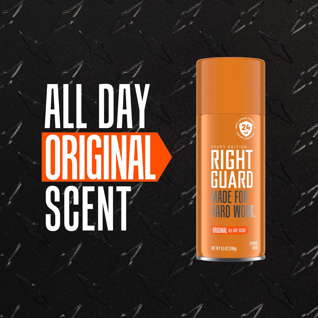 Right Guard Sport Original Deodorant Spray size comparison