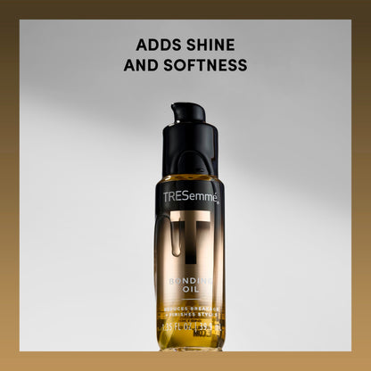 Side profile of Tresemme A-List Collection styling oil