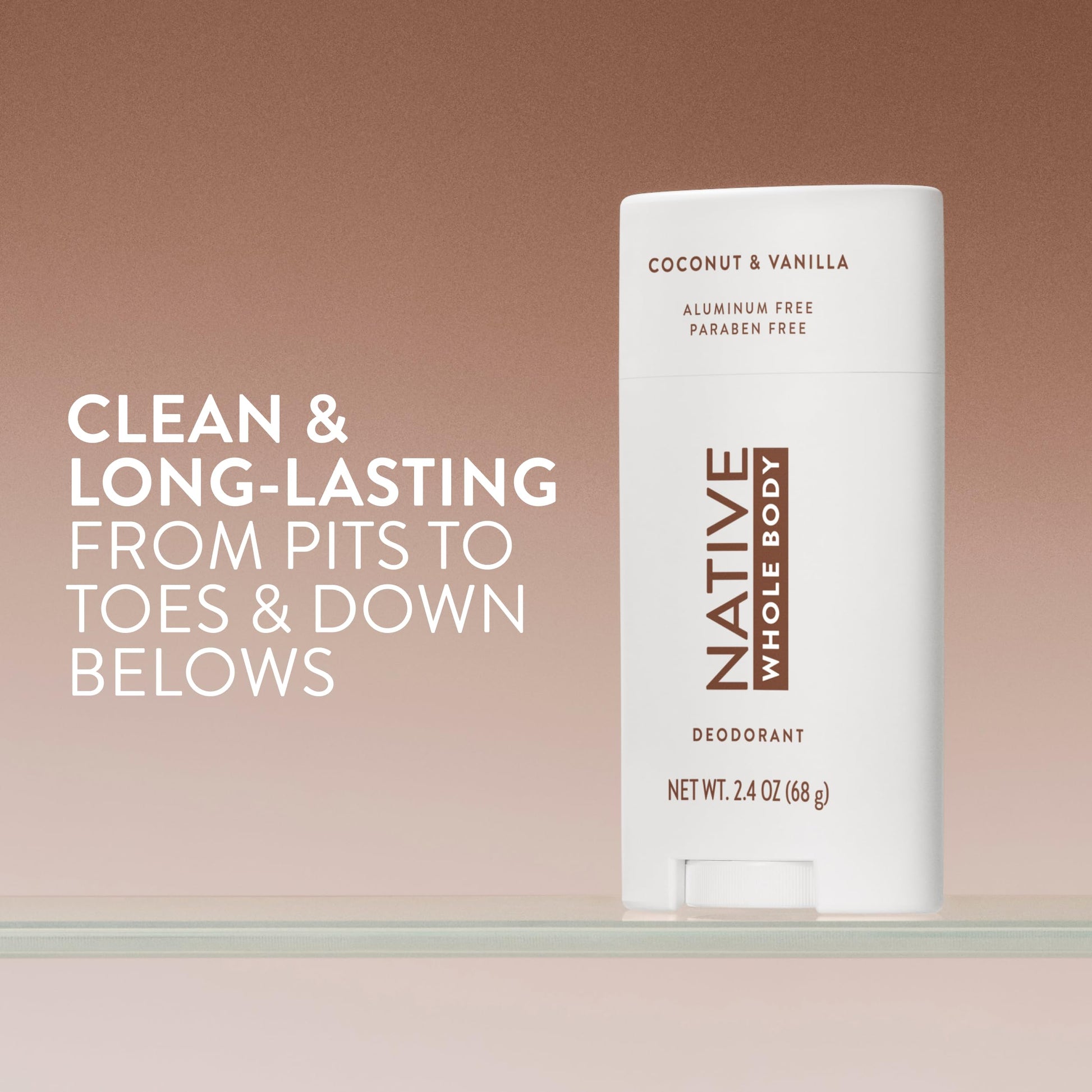 Native aluminum free deodorant stick packaging