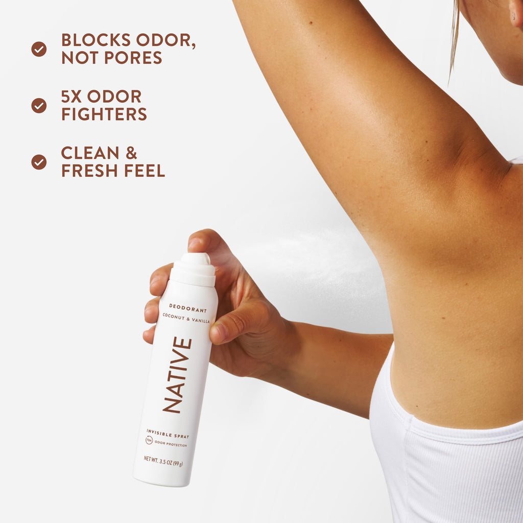 Native personal care spray bottle cap close up