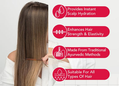 Imported HuaQing hair treatment capsules showing ingredients list on packaging.