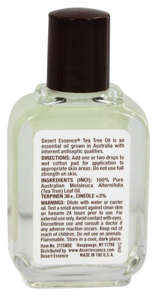 Desert Essence non GMO project verified tea tree oil packaging