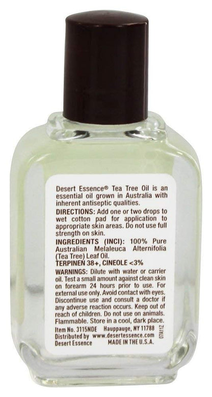 Desert Essence non GMO project verified tea tree oil packaging