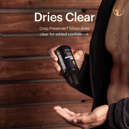 MANSCAPED clear drying residue free ball deodorant bottle back label