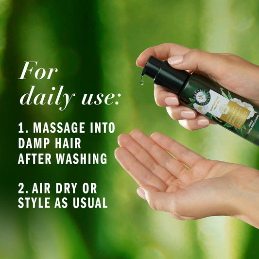 Herbal Essences aloe and camellia flower oil hair treatment packaging