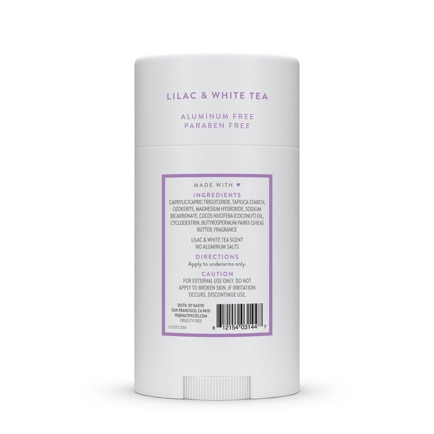 Native USA imported natural deodorant packaging for Indian consumers
