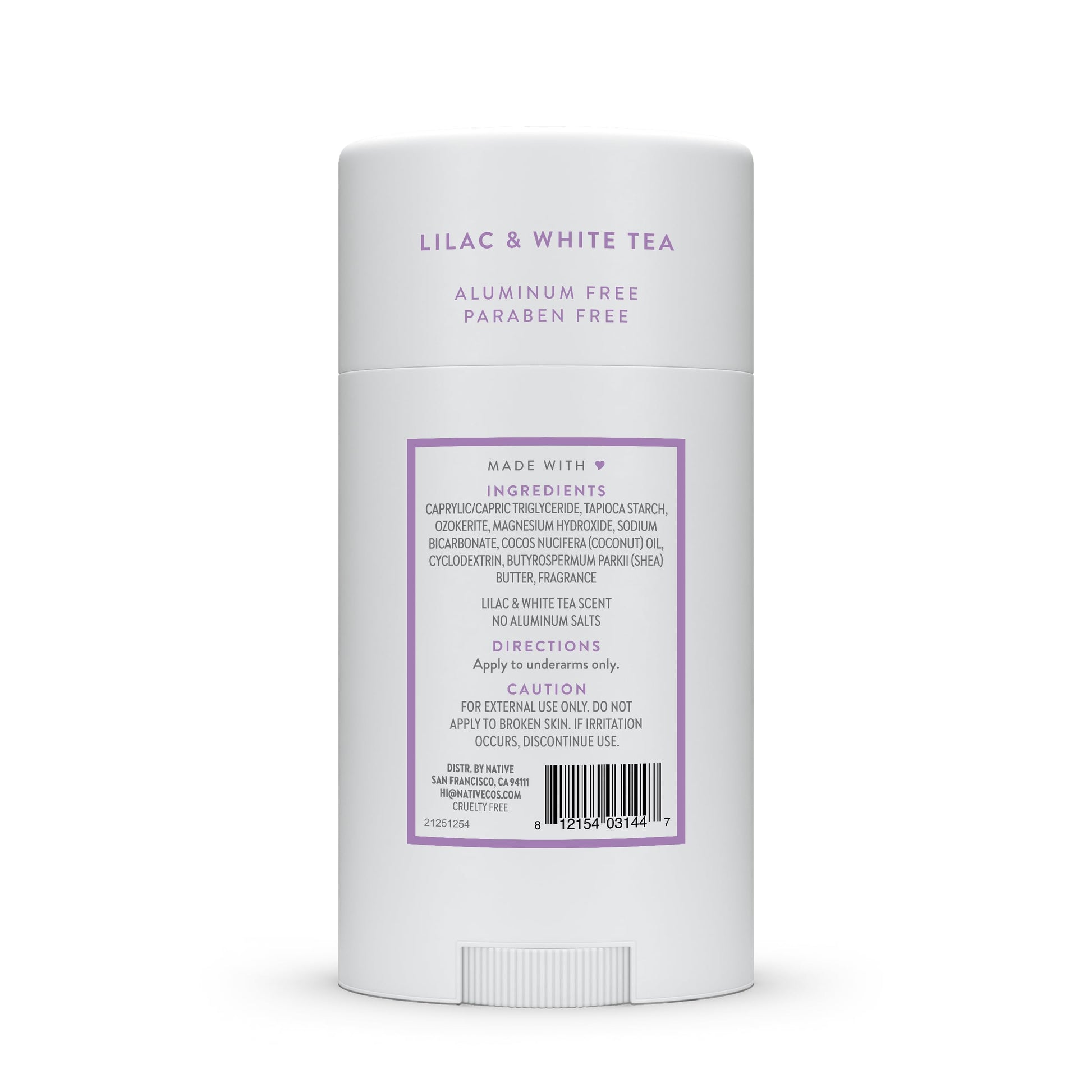 Native USA imported natural deodorant packaging for Indian consumers
