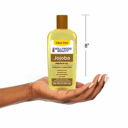 Multi purpose Hollywood Beauty Jojoba Oil application for soft skin and healthy cuticles