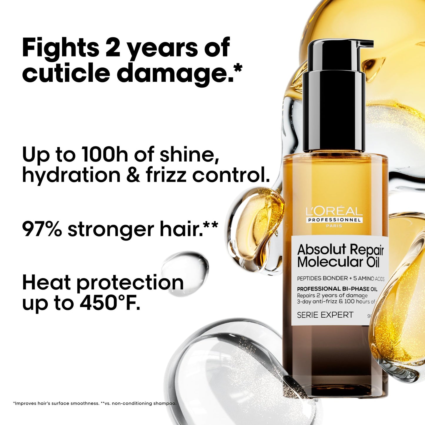 L'Oréal Professionnel Serie Expert Molecular Oil lightweight texture on hands