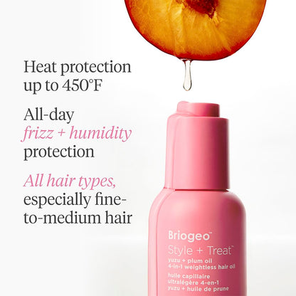 Briogeo Style and Treat lightweight gloss to oil application on hands