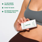 Native eucalyptus mint deodorant cap off view