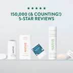 Native deodorant product packaging lifestyle angle