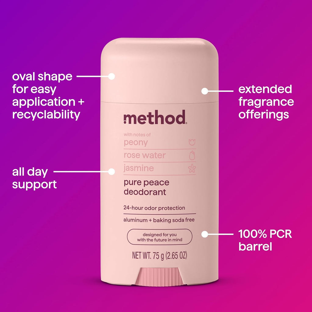 Method Deodorant Pure Peace open stick showing smooth texture