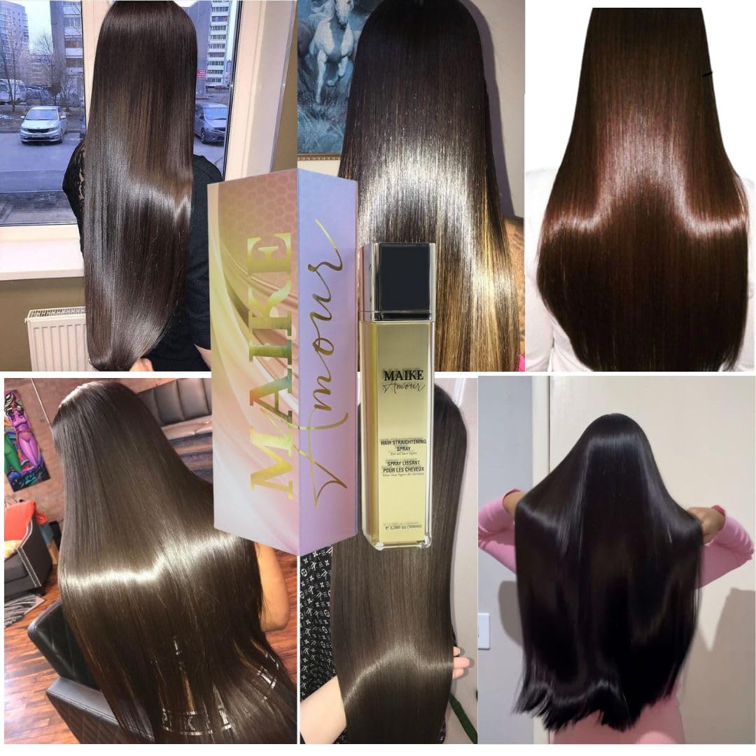 SHAEIO frizz control mist being sprayed onto damp hair for thermal defense before blow drying