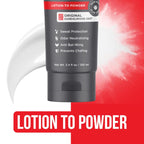 HAPPY NUTS sweat defense cream original sandalwood variant highlighting its travel friendly bottle size.