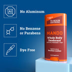 Mando 2 pack deodorant sticks side angle view