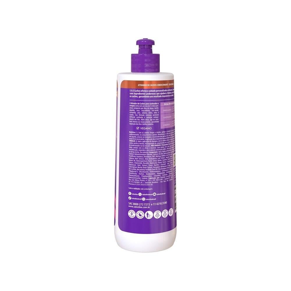 Nourishing leave in curl definition cream bottle highlighting the twelve oil blend formulation.