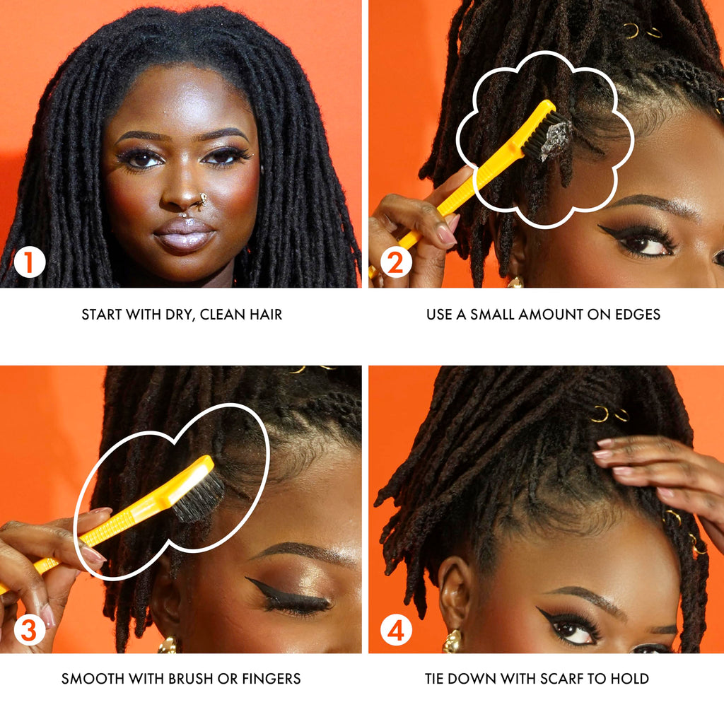 Clean formula hair styling wax without parabens sulfates or silicones for healthy hairlines.