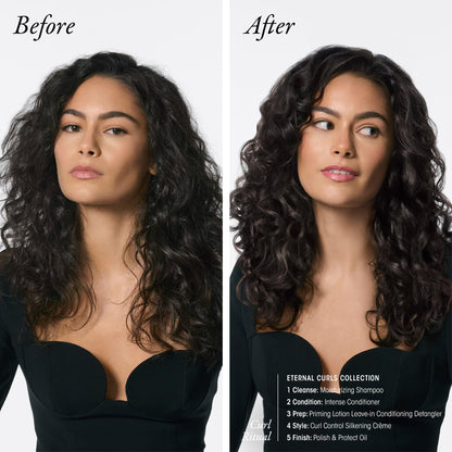 Luxury glass bottle of Oribe curl defining botanical hair oil