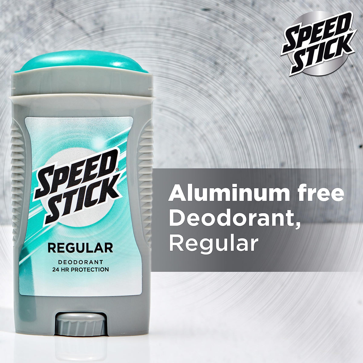 Speed Stick aluminum free underarm deodorant clear gel stick stick close up.
