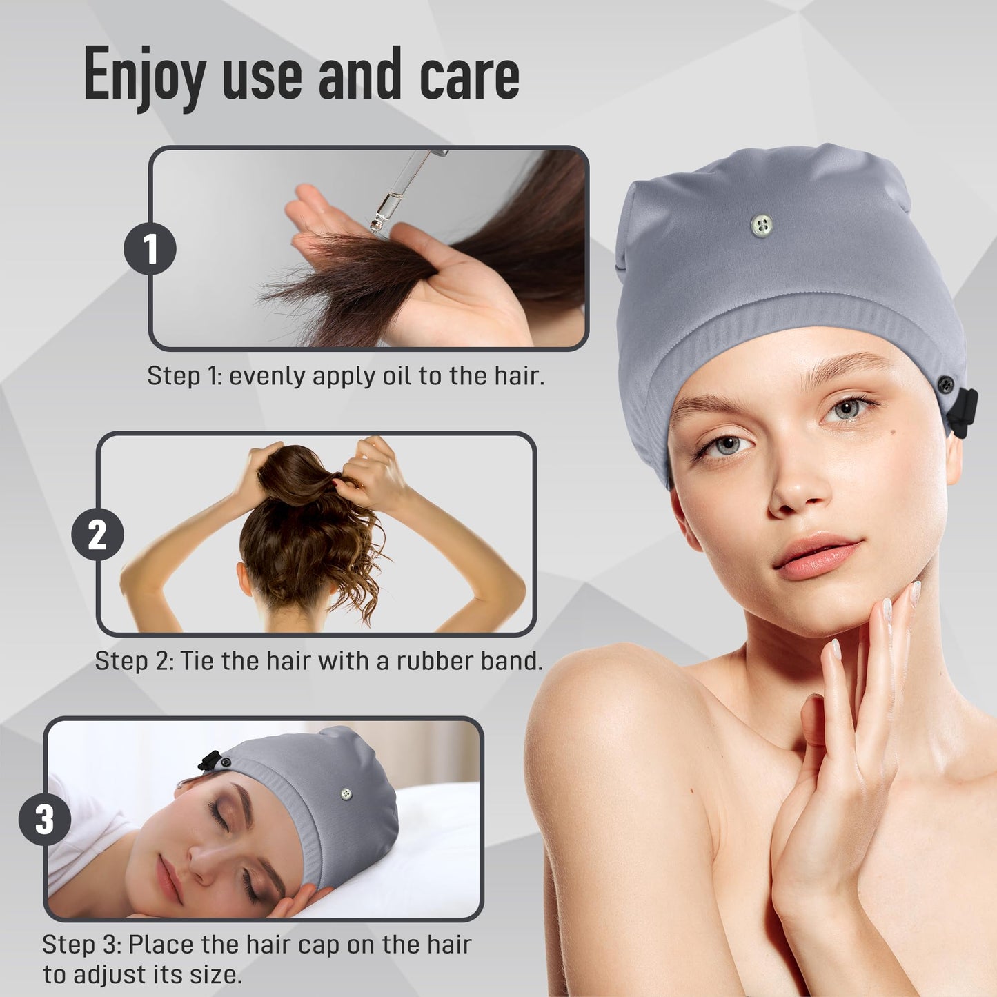 Zingterra waterproof hair cap cover for sleeping and hair treatments