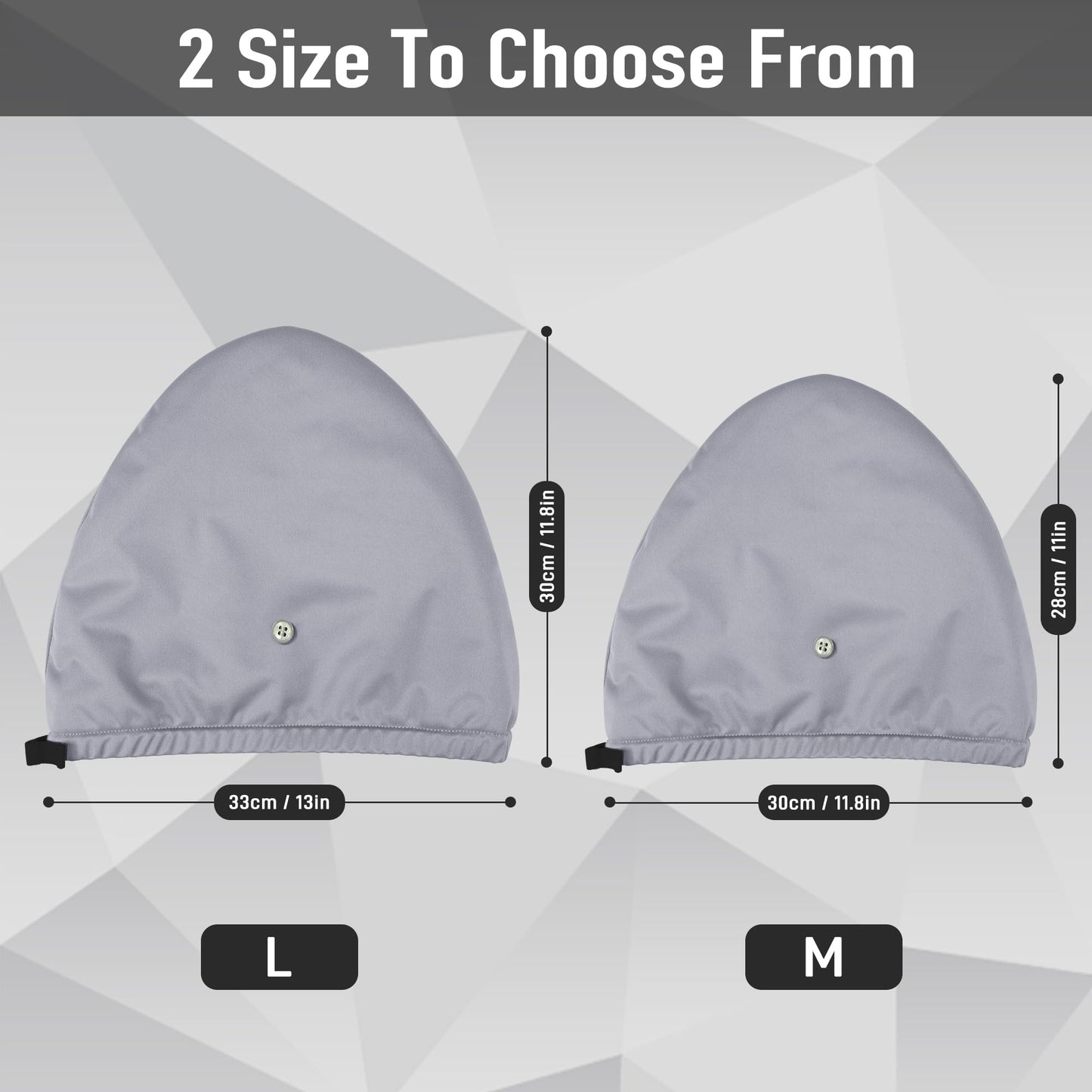 Grey unbleached organic cotton inner layer of Zingterra head wrap