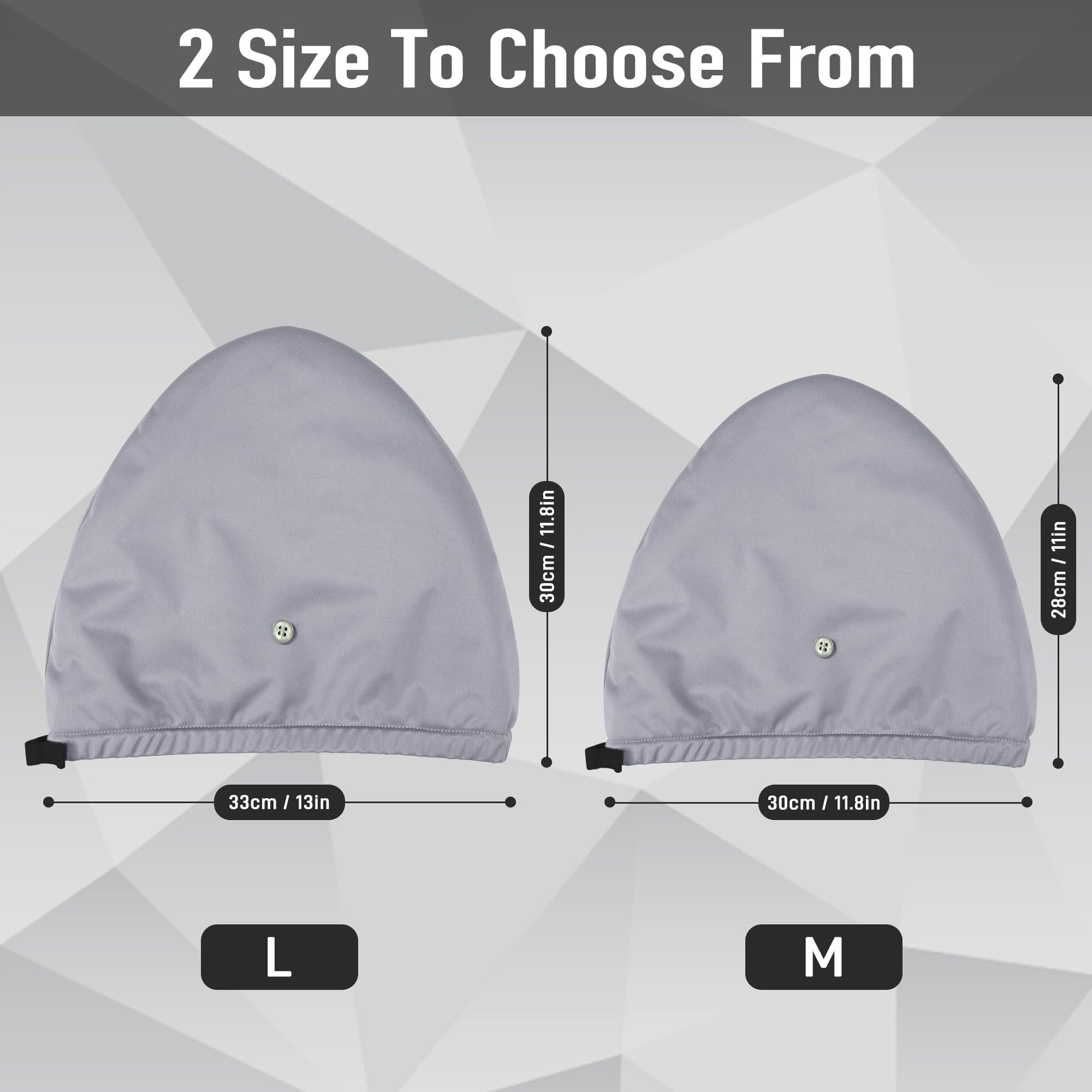 Grey unbleached organic cotton inner layer of Zingterra head wrap